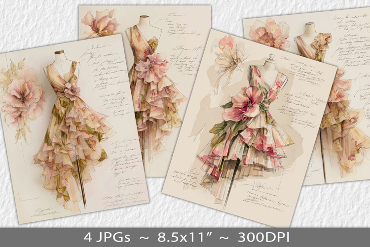 Letter paper junk journal backgrounds