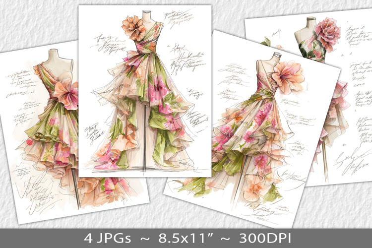 Letter paper junk journal backgrounds