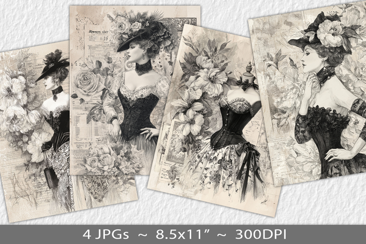 Letter paper junk journal backgrounds