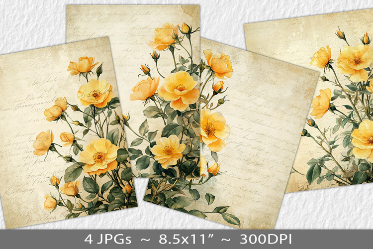 Letter paper junk journal backgrounds