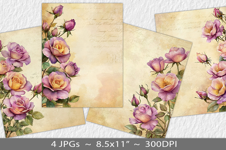 Letter paper junk journal backgrounds