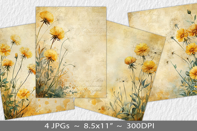 Letter paper junk journal backgrounds