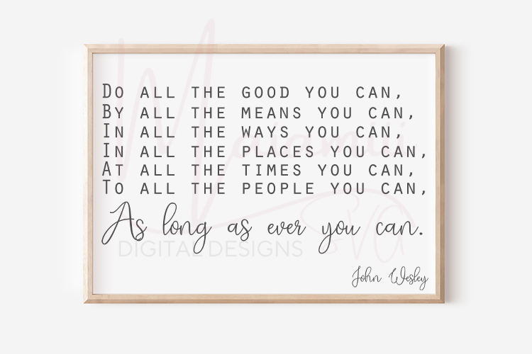 John Wesley Quote SVG Inspirational Christian Design