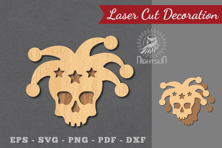 Joker Skull Laser Cut Decoration