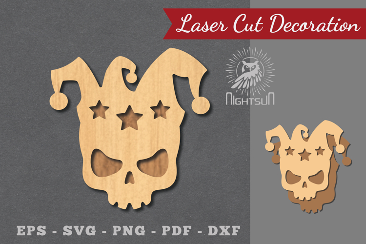 Joker Skull Laser Cut Decoration