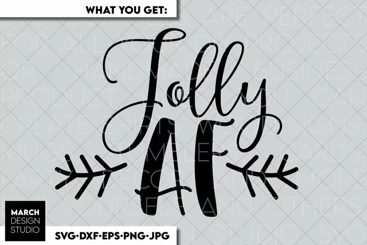 Merry Christmas SVG PNG | Jolly AF PNG | Christmas Shirt SVG