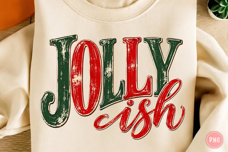 Jolly Ish Retro Christmas PNG example image 1