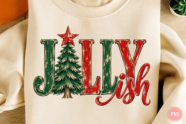 Jolly Ish Retro Christmas PNG example image 1