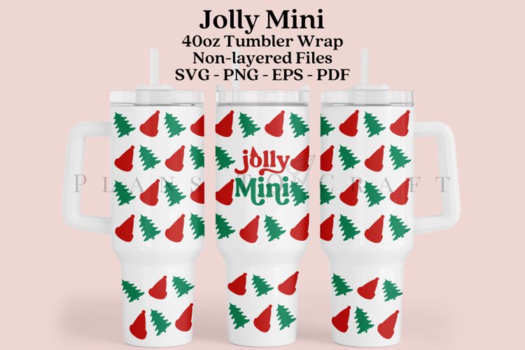 Jolly Mini 40oz Tumbler Sublimation Wrap SVG