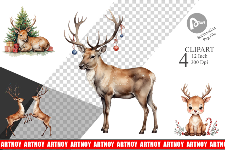 Reindeer Clipart Image 24
