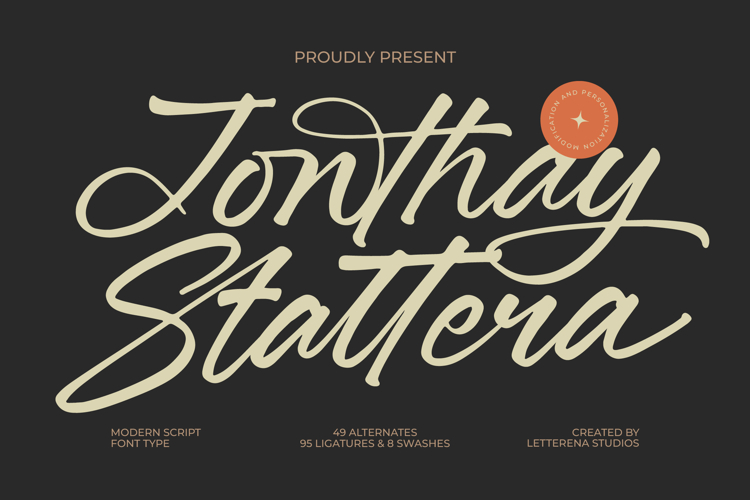 Jonthay Stattera - Modern Script Font Type