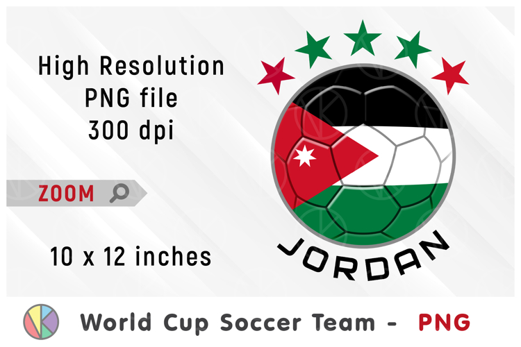 Jordan National Team Soccer Ball. World Cup 2026