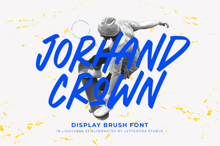 Jorhand Crown - Display Brush Font