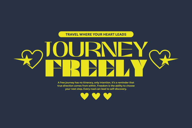 Journey Freely Urban Typography T-shirt Design