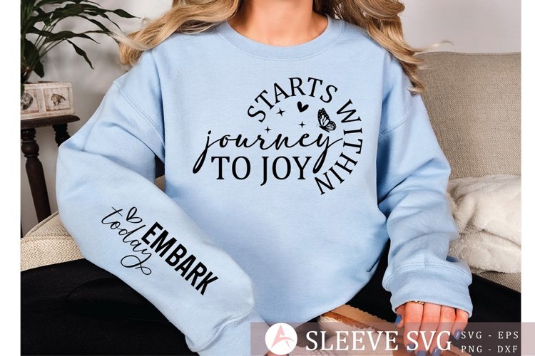 Journey to Joy Starts Within Sleeve SVG Design