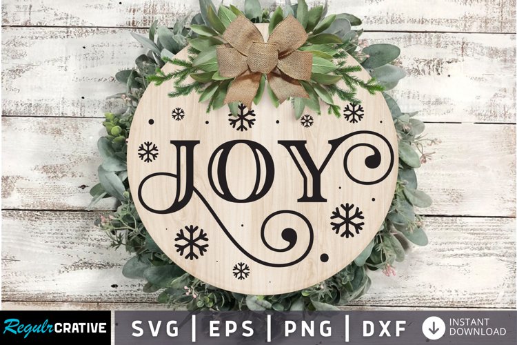 Joy SVG, Christmas Door SVG Design example image 1