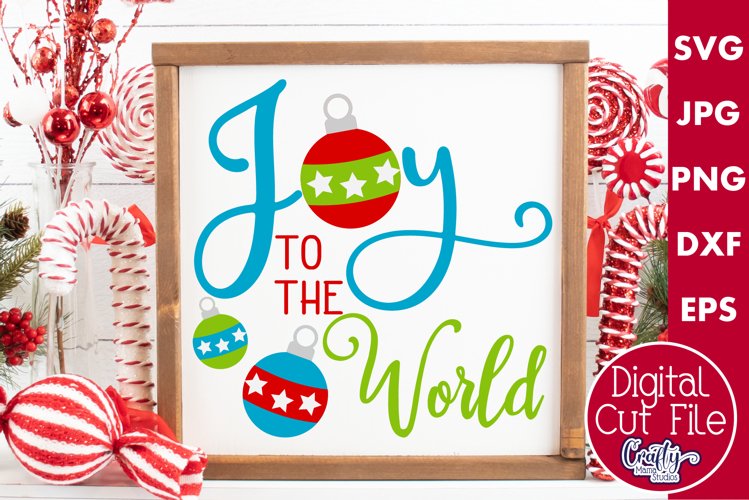 Joy To The World Christmas Farmhouse Sign Svg example image 1