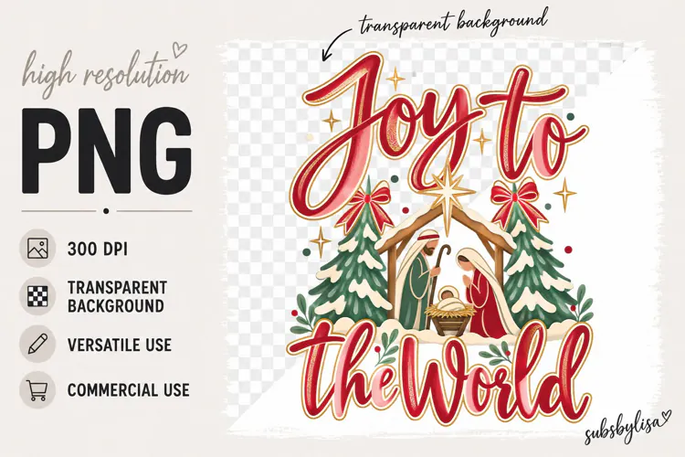 Joy to the World, Christian Christmas png design