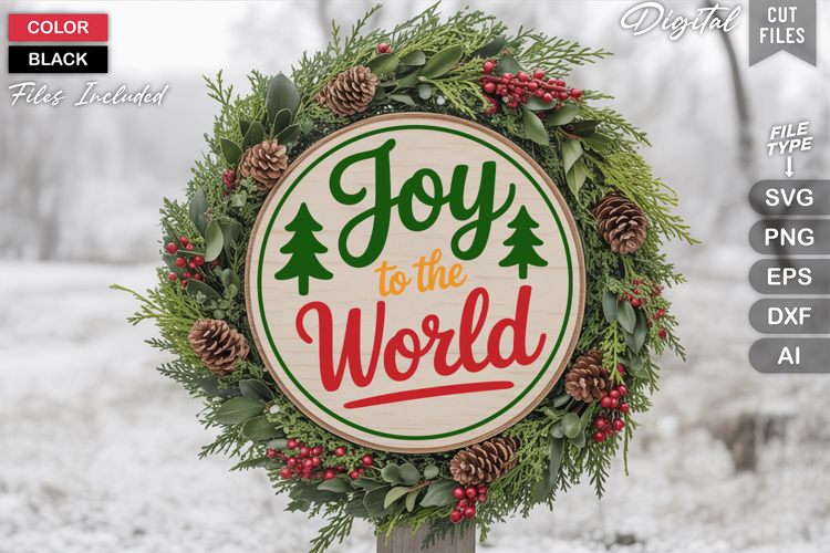 Round Christmas Ornament Svg Image 12