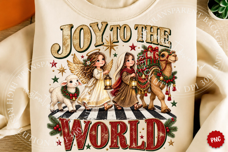 Joy to the World Nativity Christmas PNG