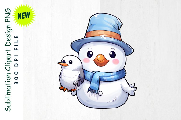 Playful Snowman Throwing Snowball Clipart