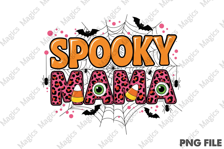 Spooky Mama Halloween T-Shirt Design