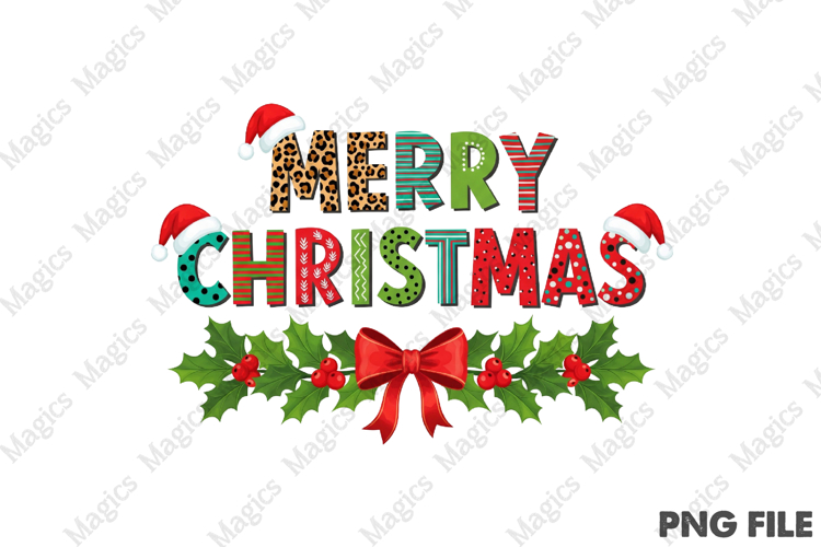 Merry Christmas Png ,Retro Sublimation