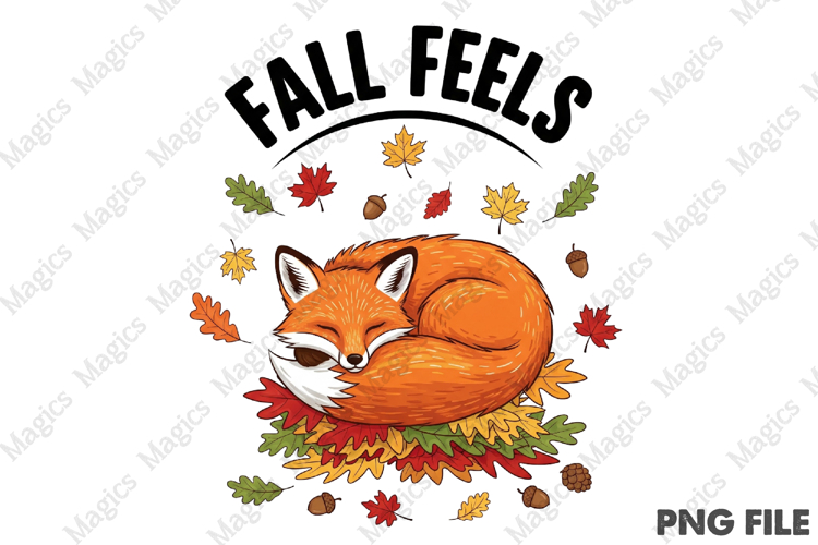 Fall Fees, Autumn Fox Png Sublimation
