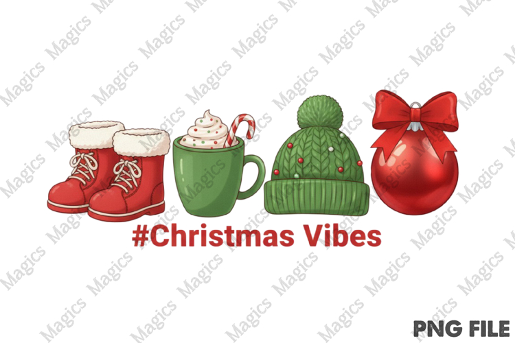 Christmas Vibes Cocoa Mug Png