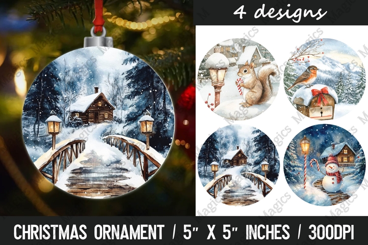 Christmas Ornaments PNG, Round Christmas Ornaments