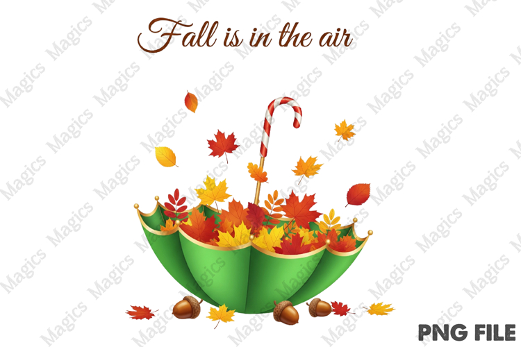 Fall is in the Air Autumn Umbrella