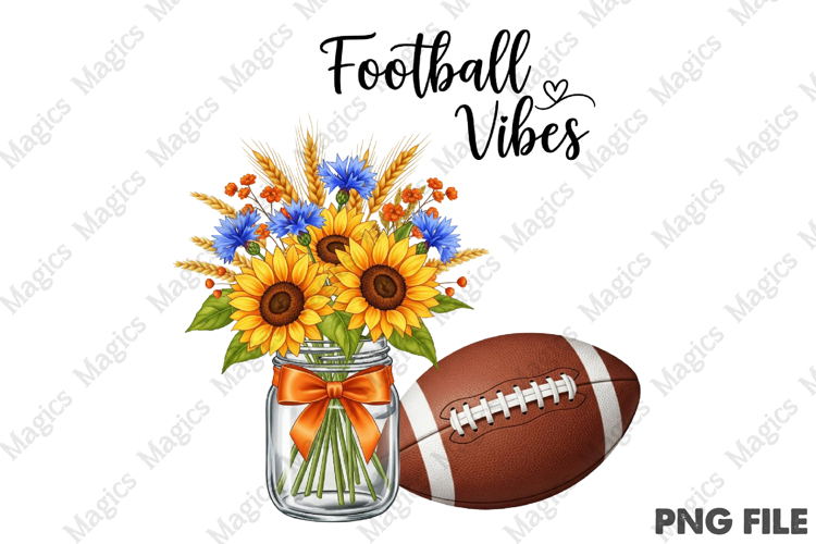Autumn Football Vibes Png Sublimation