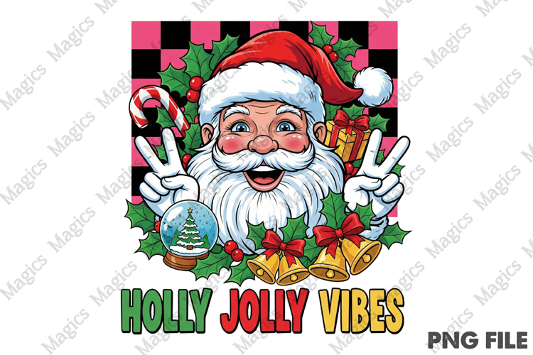 Holly Jolly Vibes Png, Merry Christmas