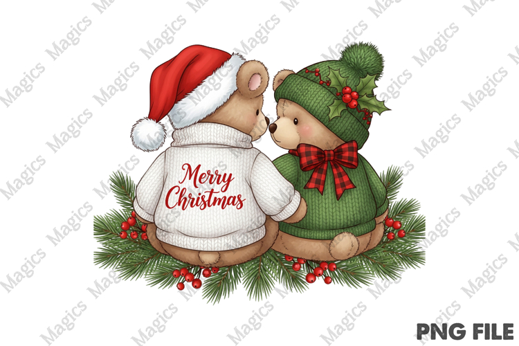 Christmas Teddy Bear Png Design