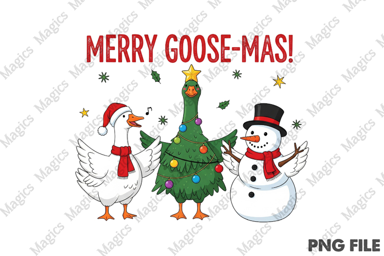Funny Merry Christmas Png Goose