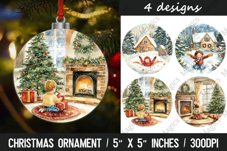 Christmas Ornaments PNG, Round Christmas Ornaments
