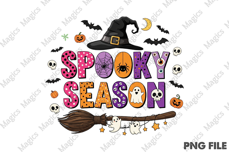 Halloween Spooky Season T-Shirt Design