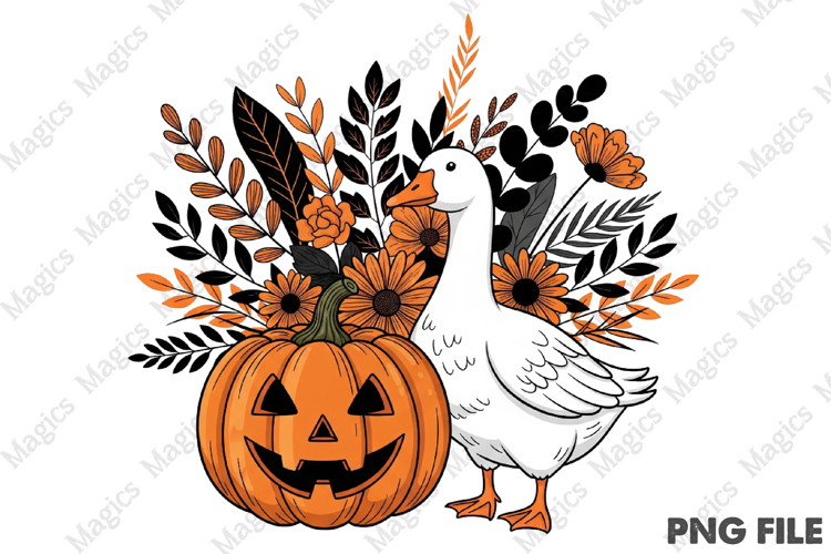 Goose halloween fall png
