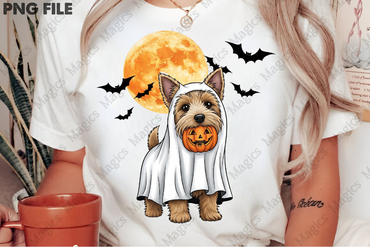 Retro Ghost Dog PNG