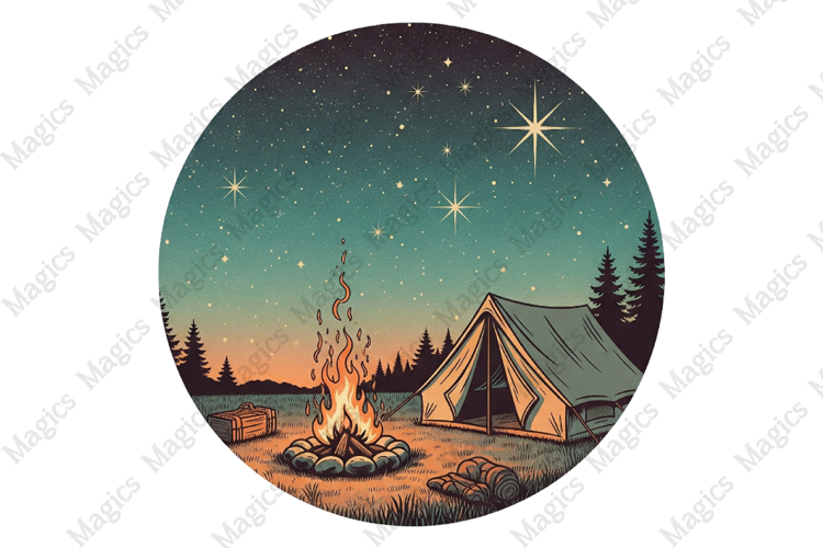 Vintage Retro Camping Design PNG | Camping Sublimation