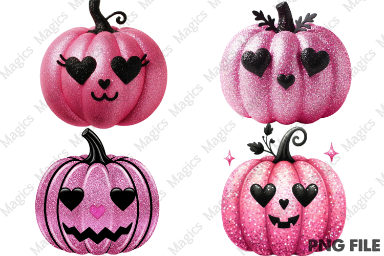 Glitter Halloween Sublimation Clipart example image 1
