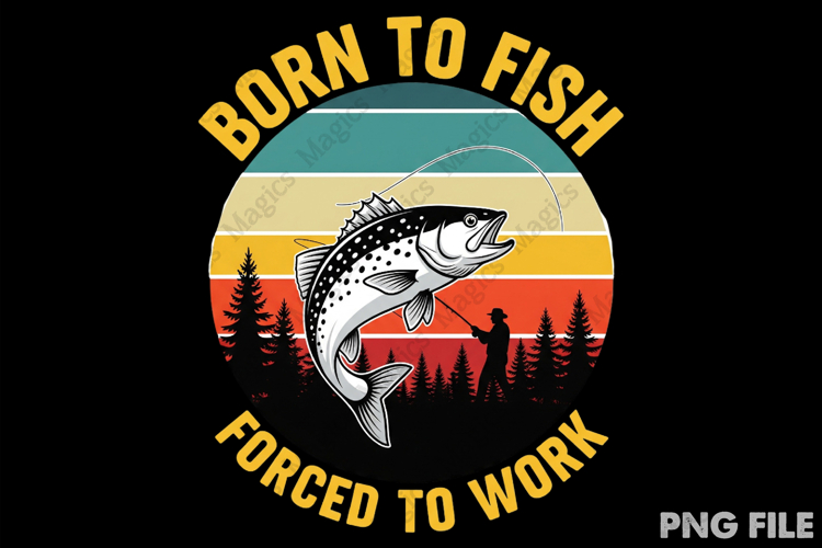 Retro Fishing T-shirt Design