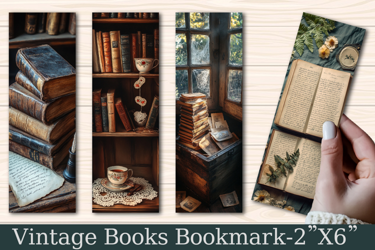 Vintage Books Printable Bookmark