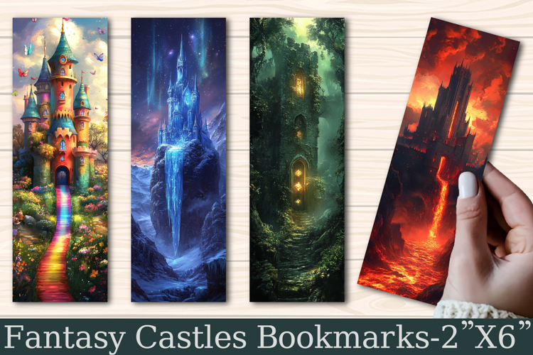Fantasy Castles Printable Bookmarks