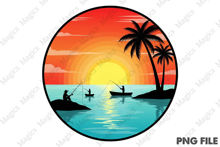 Retro Fishing T-shirt Design