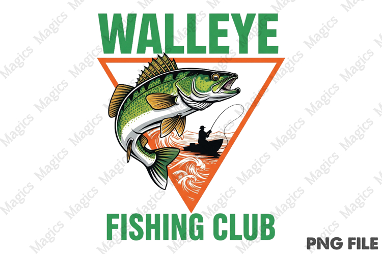 Walleye Fishing Club T-shirt Design