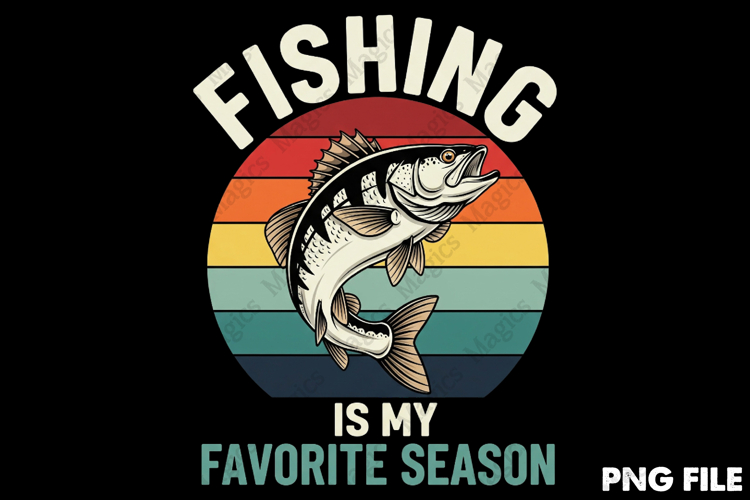 Fishing Is My Favorite Season T-shirt Design