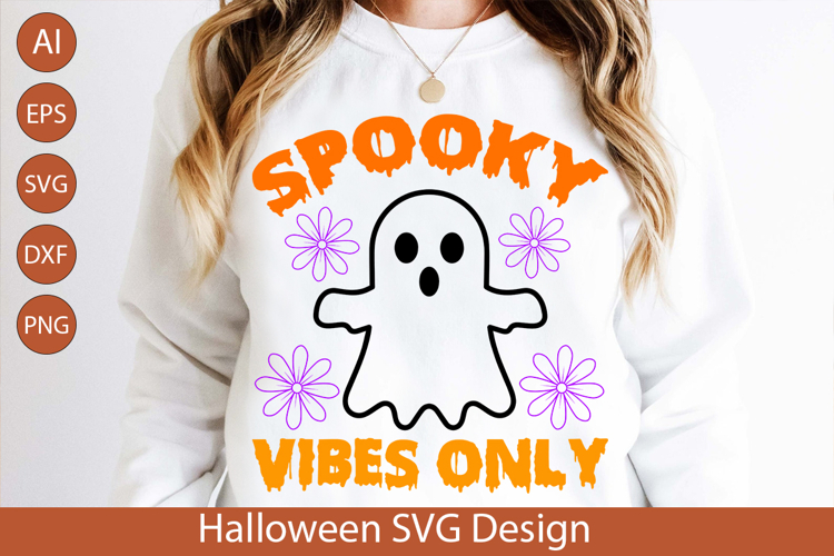 Spooky Vibes Only SVG - Perfect for Halloween Crafts