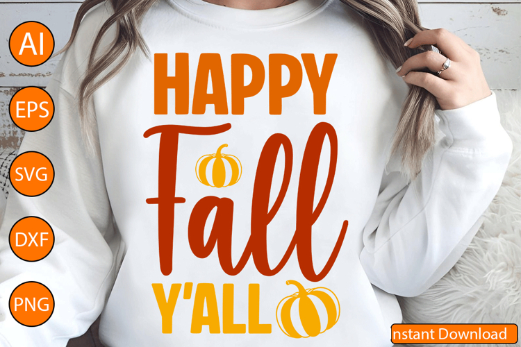 Happy Fall Yall - Thanksgiving SVG Design