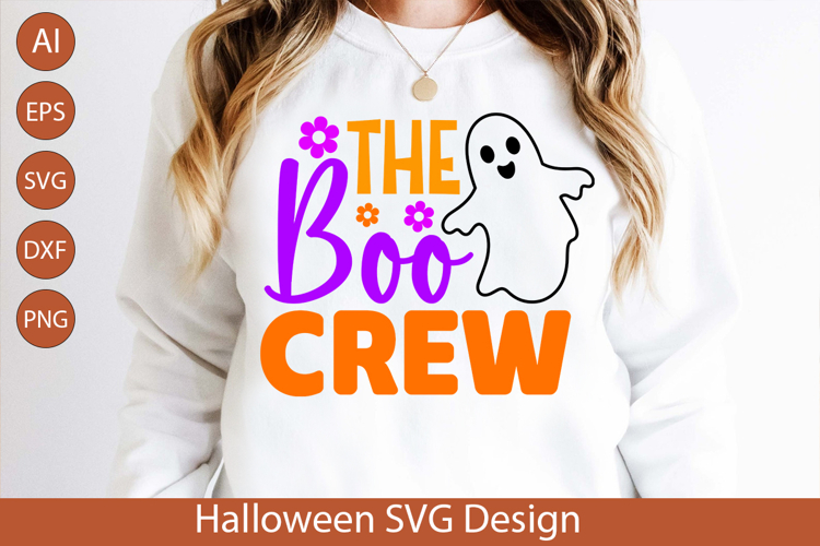 Halloween The Boo Crew SVG - Playful Spooky Design